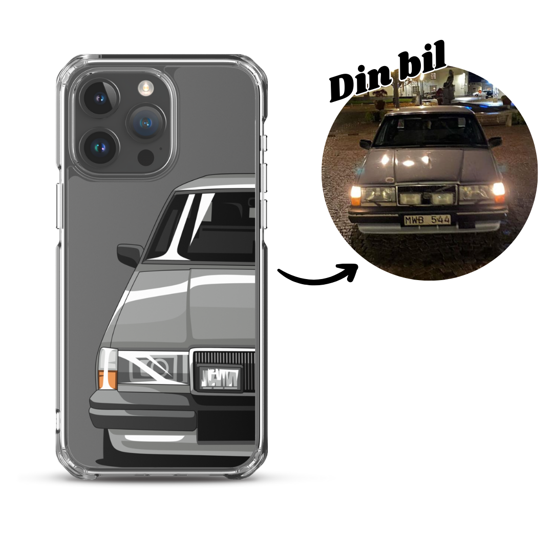Autosi/kuorma-autosi/moottoripyöräsi – iPhonen henkilökohtainen puhelinkuori (kirkas)
