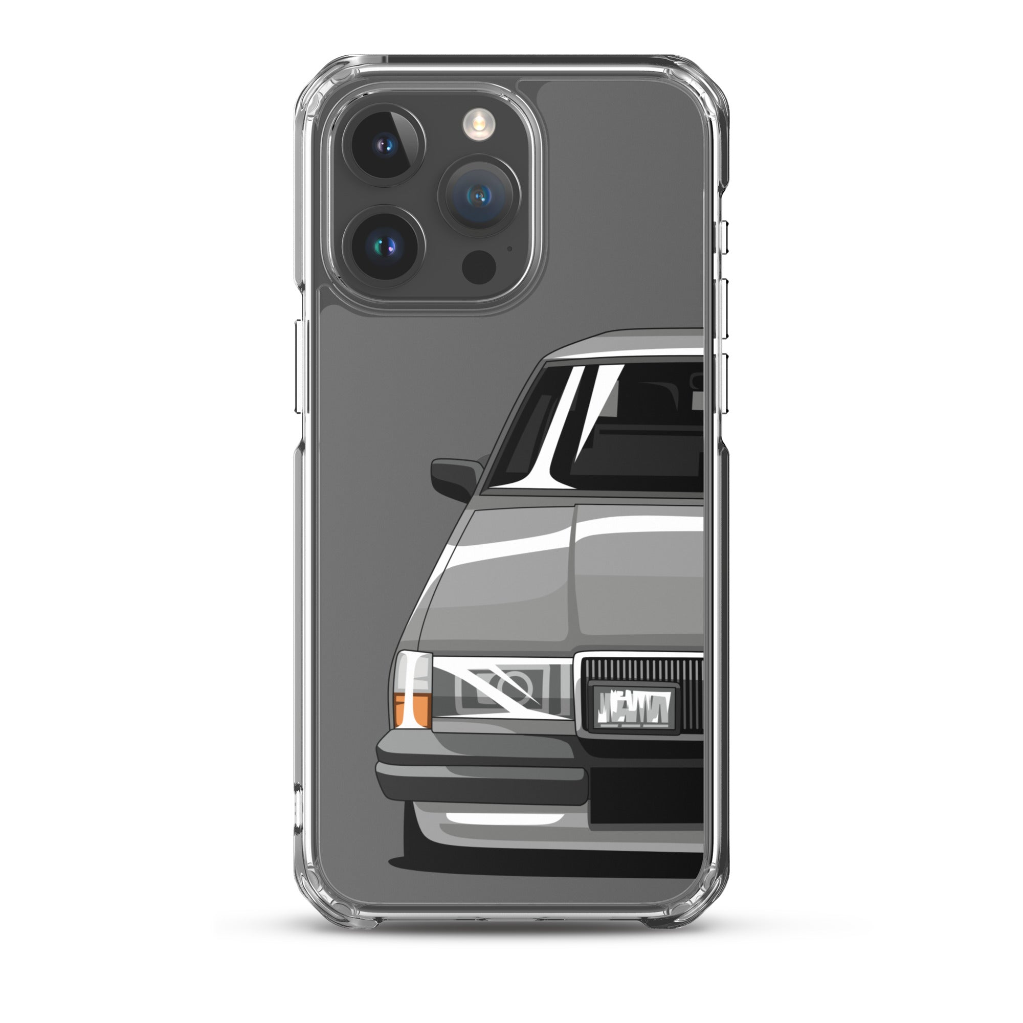 Autosi/kuorma-autosi/moottoripyöräsi – iPhonen henkilökohtainen puhelinkuori (kirkas)