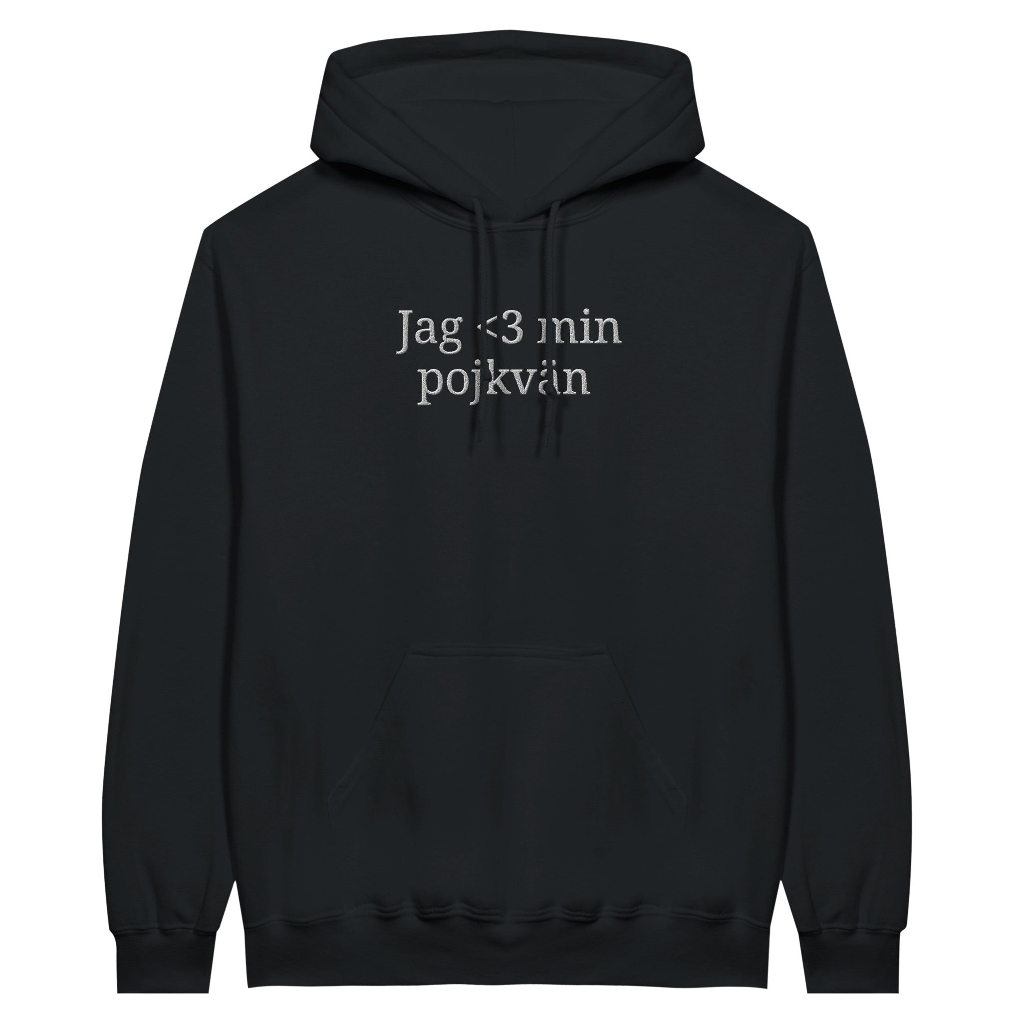 Jag älskar min pojkvän - Broderad hoodie - Obsessed