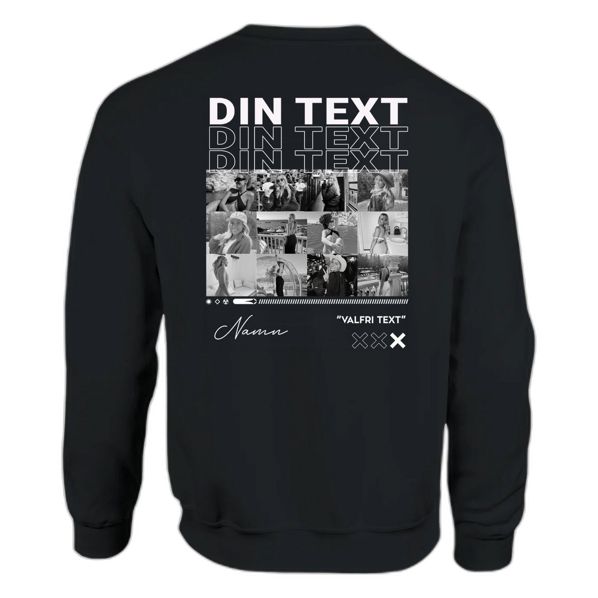LOVER - Personlig sweatshirt med egna bilder ryggtryck