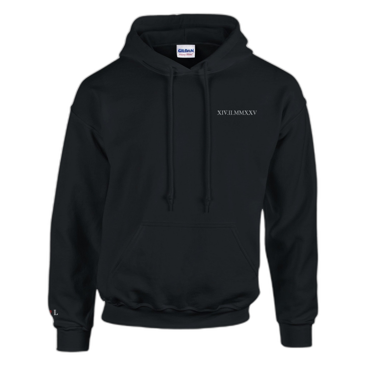 Romerska siffror - Personlig broderad hoodie